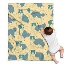 Border Collie Blanket,Comfortable Soft Flannel Throw Blanket,All Season,Warm Lightweight Blankets for Sofa Bed Couch Living Room Chair,30"x40"