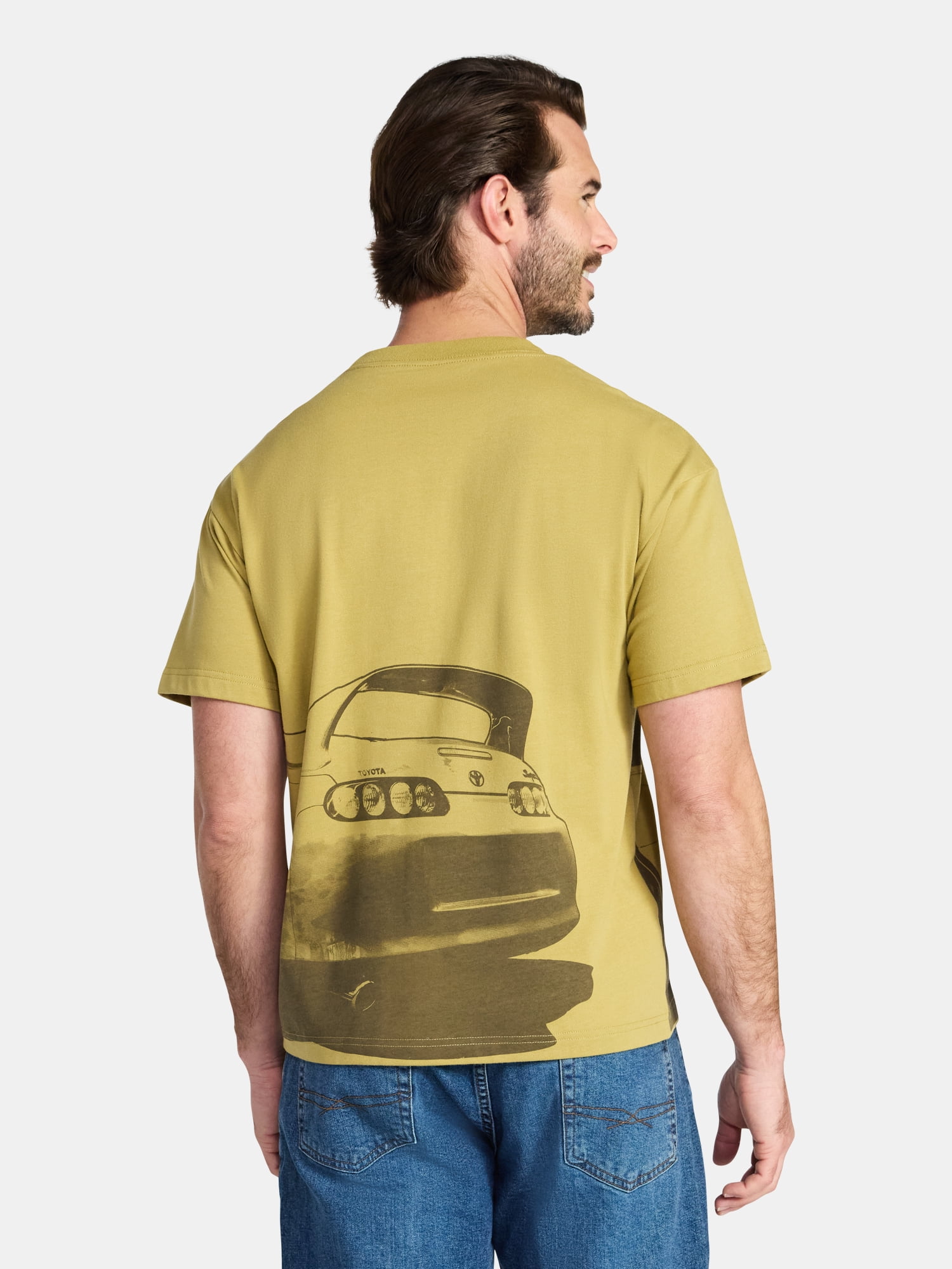 Toyota Men's and Big Men's Supra Cropped Graphic Tee, Sizes XS-3XL