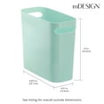 thumbnail image 3 of mDesign Plastic Small 1.5 Gal./5.7 Liter Trash Can, Built-In Handles, Mint Green, 3 of 8