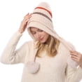 thumbnail image 2 of GOOHOCHY Gorro de lana para mujer, gorro suave, cálido, de esquí, gorro de lana para decoración de bolas de pelo, para invierno, adultos, niñas (beige), 2 of 7
