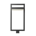 thumbnail image 2 of 1 Light Outdoor Post Mount Fixture Frame Finish Black, 2 of 3