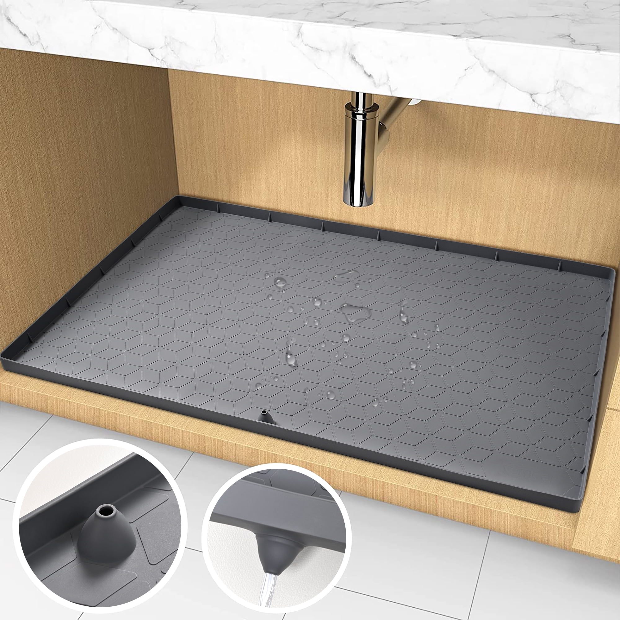 Arogan Under Sink Mat, Under Sink Mats for Kitchen Waterproof, 34”x22