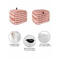 thumbnail image 2 of Fsddascl Orange Red Checkered Toaster Cover 4 Slice, Large Kitchen Appliance Covers, Farmhouse Buffalo Plaid Toaster Oven Cover with Loop, Bread Machine Cover Polyester Dust Cover Protection, 2 of 5