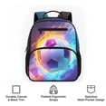 thumbnail image 6 of Jeiento Football Kids Toddler Backpack for Preschool, 13.5 Inch Lightweight School Bag for Boys 2-5, Bookbag with 2 Side Mesh Pockets, 6 of 7