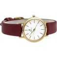 thumbnail image 3 of Blekon Collections Women's 28mm Case Elegant Look Genuine Leather Buckle Strap Watch, 3 of 5