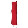 thumbnail image 3 of Fashionable Summer 2025 Solid Color One-Shoulder Dress with Ribbons, 3 of 5