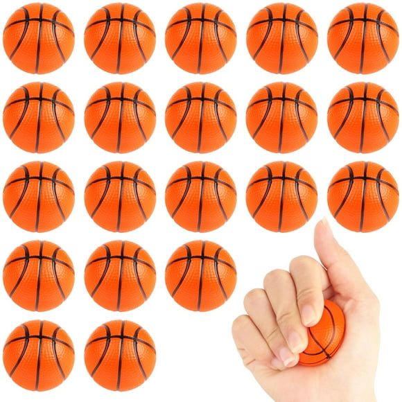 Juego de 20 Pelotas Antiestrés Mini Baloncesto Squeeze Waenerec de 4 cm