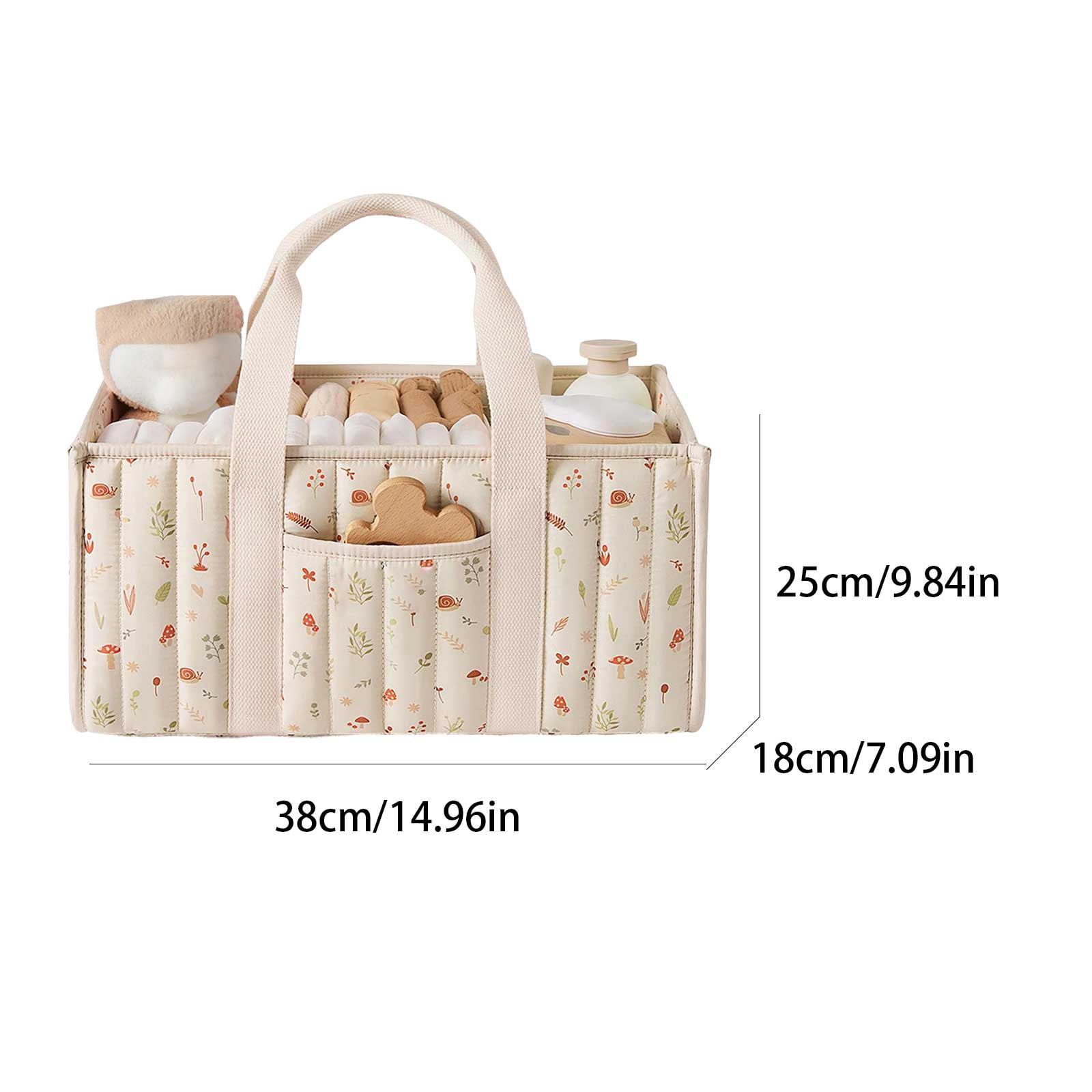 HUISZJ Diaper Caddy Organizer, Portable Storage Basket with Handle, Large Capacity Baby Diaper Bag for Travel Outdoor (style 4)