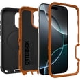 thumbnail image 3 of OtterBox iPhone 16 Pro Max (Only) Defender Series MagSafe Case - Iron Eclipse (Black & Orange) - Case Only, Built-in Magnets, Screenless, Rugged & Durable, with Port Protection, Non-Retail Packaging, 3 of 9