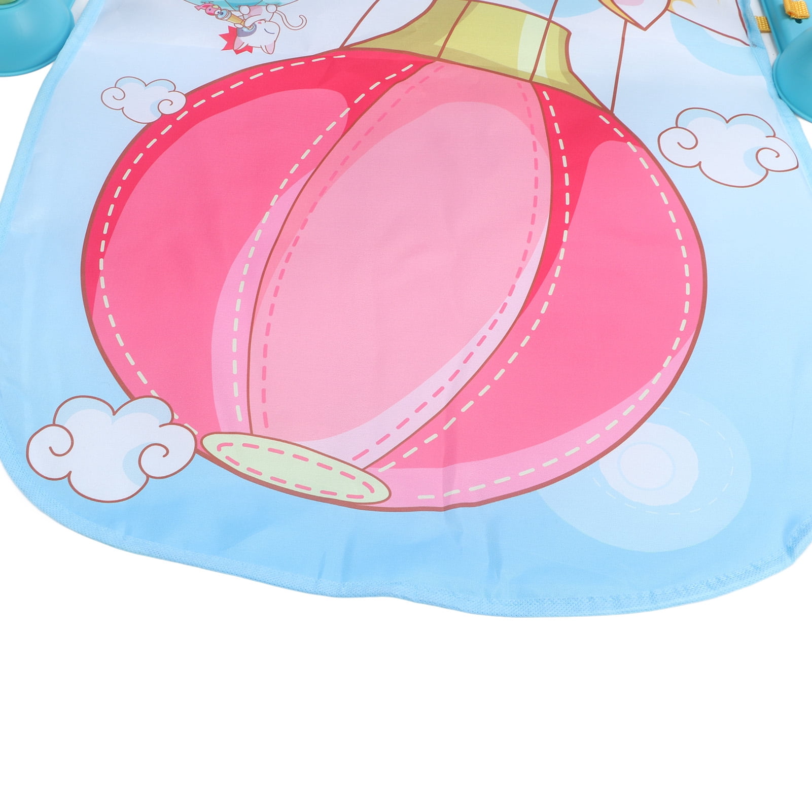 BIMZUC Baby Gym Play Mat Learning Sensory Sound Infant Kick Play Piano Mat Toy for Newborns Balloon Pattern Tummy Time Activity Center with Hanging Toys Portable Design 17.32 inches / 44 cm
