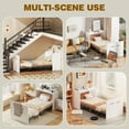 thumbnail image 6 of Lilypelle Narrow Twin Murphy Bed Cabinet, Folding Bed Roll Away Beds w/ Mattresses for Adult, Pull Out Chest Bed Daybed w/ Trundle Guest Bed for Apartment Study Room Office (Cot Size: 75" x 29"), 6 of 11