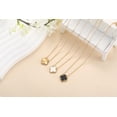 thumbnail image 3 of Set de joyería AIPPK con collar colgante de trébol, 3 piezas, chapado en oro, 3 of 7