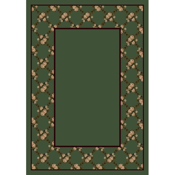 Milliken Design Center Area Rug ROSE BOWER MOSS II Rose Bower Moss Ii 7' 7" x 7' 7" Round