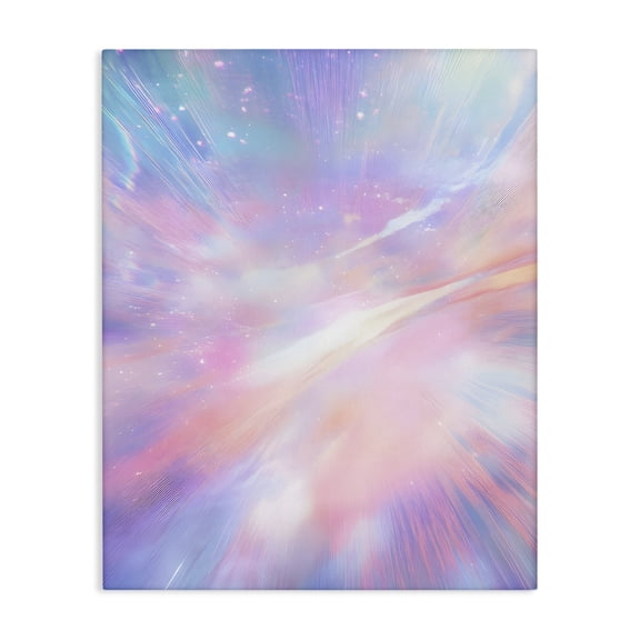 Stupell Industries Iridescent Nebula Abstraction Abstract Painting Wrapped Canvas Canvas Art Print Wall Art, 16 x 20