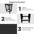 thumbnail image 4 of Innovaze 3-Piece Outdoor Patio Bar Set with Stools, HDPE Weather Resistant High Top Bistro Table and Chairs for Poolside, Garden, Backyard, 4 of 6