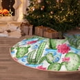 thumbnail image 5 of Sikiie Flowers and Cactus Nativity Christmas Tree Skirt, Jesus Christian Winter Holiday Tree Mat Decoration(30-48IN)30", 5 of 6