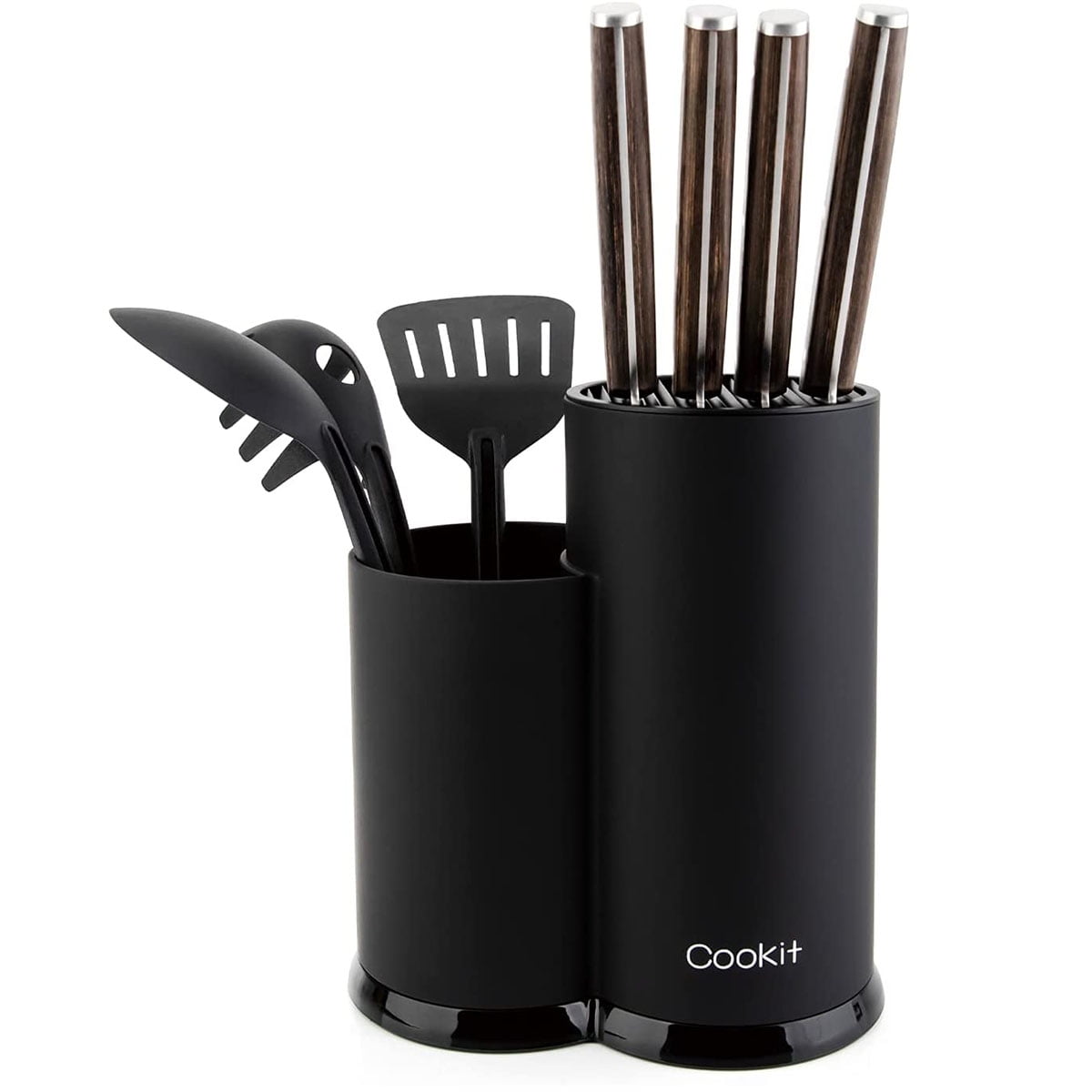 Private Jungle Knife Block,Cookit kitchen Universal Knife Holder without Knives,Detachable Knife Storage with Scissors Slot,Space Saver Multi-function Knife Utensil Organizer,Black Private Jungle Knife Block,Cookit kitchen Universal Knife Holder without Knives,Detachable Knife Storage with Scissors Slot,Space Saver Multi-function Knife Utensil Organizer,Black