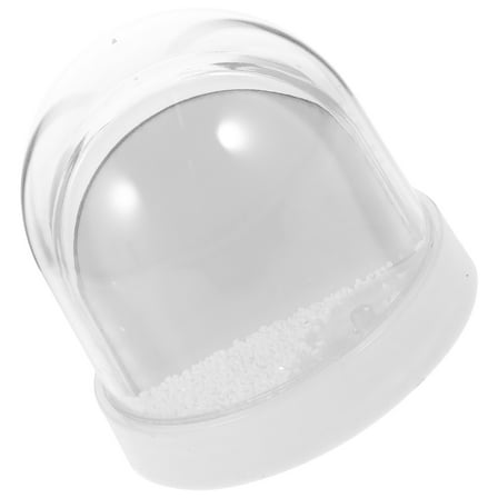 Hemobllo Unique White Plastic Snow Globe with Photo Insert for Romantic Cakes