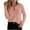 Pink, variant on Womens t Shirts Fashion Casual Solid Color Long Sleeve V-Neck Blouses Shirts Casual Tops Trendy Blouses Cute Work Outfits Clothes