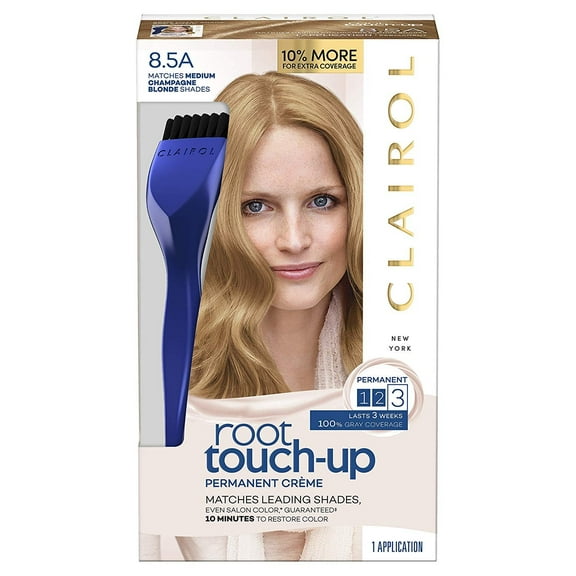 Clairol Root Touch-Up Permanent Hair Color Creme, 8.5A Medium Champagne Blonde, 1 Count Pack of 1