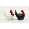 thumbnail image 5 of Ceramic Turkey Salt and Pepper Shakers White and Black 2.5 inches, 5 of 5