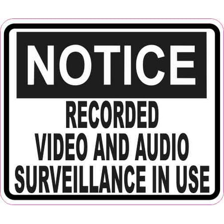 3in X 2 5in Notice Video And Audio Surveillance Magnet Walmart Com Walmart Com