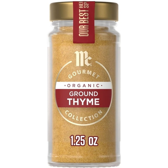 Pack Of 3 McCormick Gourmet Organic Ground Thyme, 1.25 oz (Package May Vary)