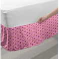 thumbnail image 2 of Abstract Bed Skirt, Floral Themed Colorful Flowers Motifs Blooming Simplistic Pinkish Blossoms, Elastic Bedskirt Dust Ruffle Wrap Around for Bedding Decor, 4 Sizes, Pink Multicolor, by Ambesonne, 2 of 2