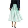 thumbnail image 5 of Womens Boho Maxi Skirt A Line Skirts Tiered Long Skirts Flowy Ruffle Elastic Waist Dresses Boho Renaissance Skirt Flared Ruffle Skirts Beach Vacation Going Out Outfits, 5 of 6