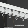 thumbnail image 4 of GXCZ Curtain Rods Double Curtain Track (70-600cm) Heavy Conjoined Curtain Rails, Room Dividers Ceiling Mount Curtain Track System For Home Office(Champagne,160cm(2 * 80cm)), 4 of 7