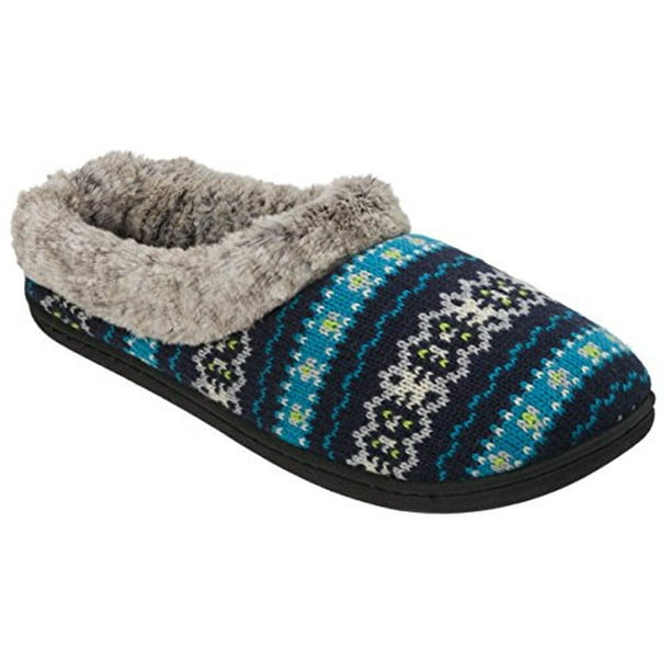 dearfoams women's chloe soft knit clog slippers