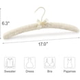 thumbnail image 4 of Padded Hangers for Women Clothing,17-inch Satin Hangers 10 Pack Thick Foam Padded No Shoulder Bump for Sweaters, Coat, Blouses, Dresses-Ivory,CT18I-10, 4 of 7