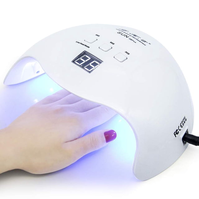 Lámpara de esmalte de uñas LED UV de gel, secador de uñas LKE, luz LED de 40 W con 3 temporizadores, profesional para herramientas de arte de uñas, accesorios, color blanco