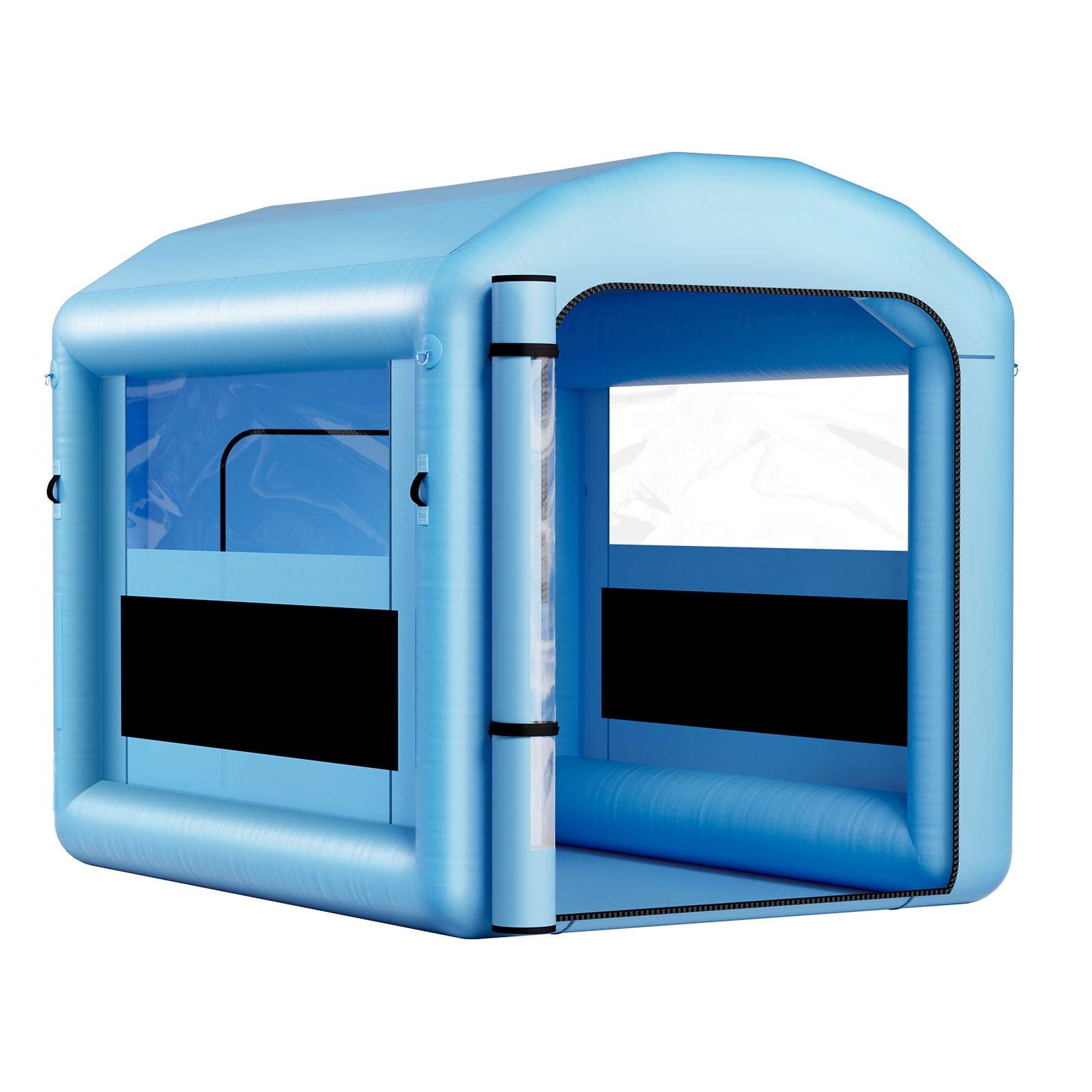 Inflatable Paint Booth, 9.84 x 8.2 x 8.2 ft, Inflatable Spray Booth with 550W Powerful Blower and Air Filter System, Round Roof with Light Hook, for Painting Bicycle, Motorcycle, and Furniture