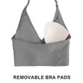 thumbnail image 6 of Spencer Strappy Bra Sports Bras for Women, Halter Neck Backless Padded Impact Strappy Bra Workout Gym Yoga with Removable Cups, Gray, 6 of 9
