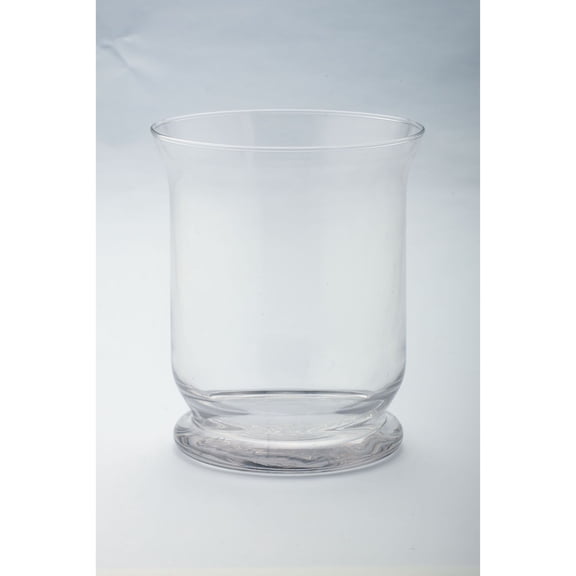 CC Home Furnishings 8" Cylindrical Fluted Hand Blown Glass Pillar Candle Holder