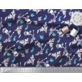 thumbnail image 3 of Soimoi Poly Georgette Fabric Leaves,Floral & Rabbit Animal Fabric Prints By Yard 42 Inch Wide, 3 of 3
