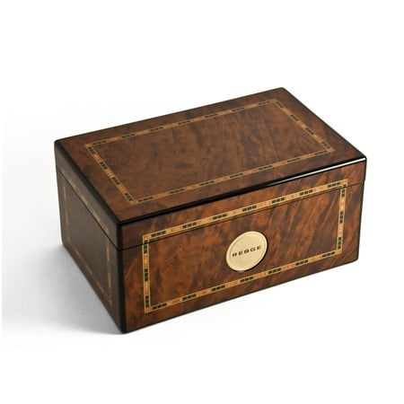 Reuge Swiss Music Box - Gorgeous Burr Thuya 72 Note Classic Style Framed Inlay Reuge Music Box - Ava Maria - Gound (3 Parts)