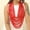 red, variant on 6 Layers ColorfulChunky Wooden Bib Choker Necklace for Women Statement African Jewelry Multicolor Maroon Blue Fashion Collar Necklace