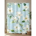 thumbnail image 4 of Fsddascl Flower Shower Curtain Set - 36" x 78" Washable Bathtub Curtain with 12 Hooks, Spring Summer Watercolor Floral Leaf Branch Waterproof Fabric Stall Shower Curtains for Bathroom/Bathtub Décor, 4 of 6