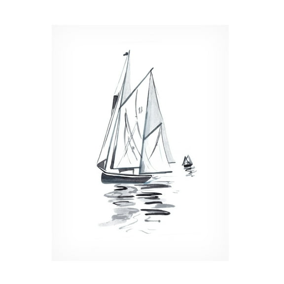 Trademark Fine Art Melissa Wang Blue Boat II Canvas Wall Art