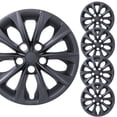 thumbnail image 6 of 16" Set of 4 Hubcaps Wheel Rims Cover Fit 2015-2017 Toyota Camry /2015-2017 Toyota Camry Hybrid Compatible with Steel Wheels Snap on Installation(16-inch,Black Matte), 6 of 12