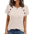thumbnail image 2 of Women'S Short Sleeve Shirts Business Casual Blouses Dressy Work Tunic Top Sweaters Fashion Clothes Color S, 2 of 7
