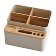 thumbnail image 4 of DOLITY Detachable Storage Box Remote Control Storage Box Holder Pen Pencil Holder Home Beige, 4 of 6