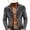 Gray, variant on Mens Faux Suede Fringe Jacket Lapel Collar Open Front Western Coat for Fall Winter Party