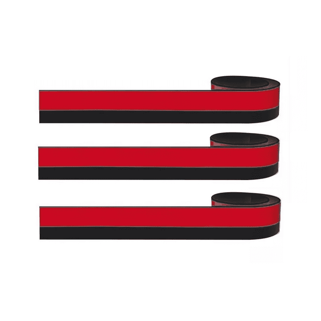 Guardapolvo Cubre Puerta Atrapa Polvo 3 Piezas negro/rojo