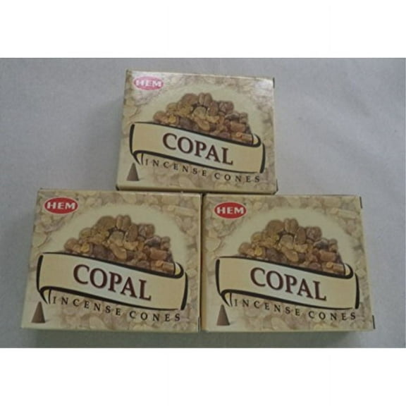 hem copal incense cones, 3 packs of 10 cones = 30 cones