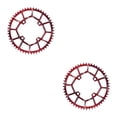 thumbnail image 1 of Ruiboury 1/2/3/5 Anneaux de Chaîne Ronds Pièces Vélo 104BCD Roue Dentée Rouge 52T 2 Pcs, 1 of 1