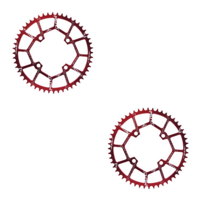 Ruiboury 1/2/3/5 Anneaux de Chaîne Ronds Pièces Vélo 104BCD Roue Dentée Rouge 52T 2 Pcs