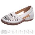 thumbnail image 2 of Zapatos náuticos sin cordones transpirables para mujer Sandalias de cuña de moda para vacaciones de fiesta, 2 of 7